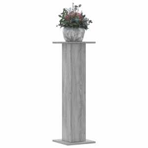 Soportes para plantas 2 uds madera gris Sonoma 30x30x95 cm D