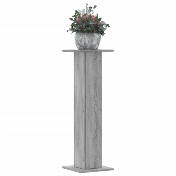 Suportes de plantas 2 uds madeira cinza Sonoma 30x30x95 cm D