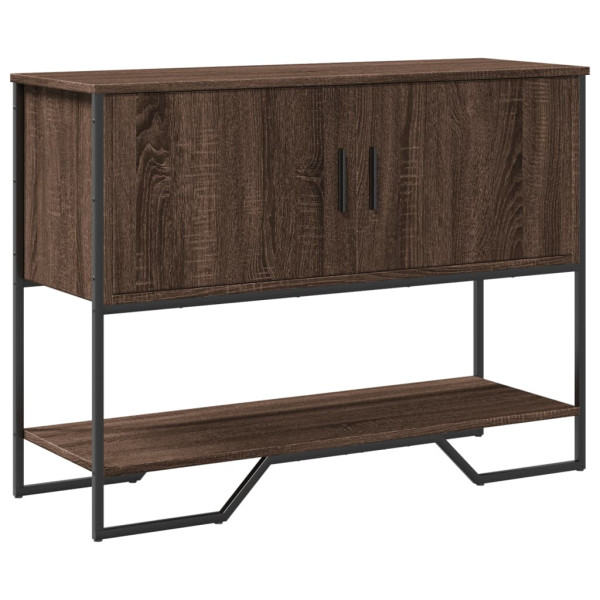 Mesa consola madera de ingeniería marrón roble 100x35x74.5 cm D