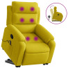 Sillón reclinable de masaje elevable terciopelo amarillo 2