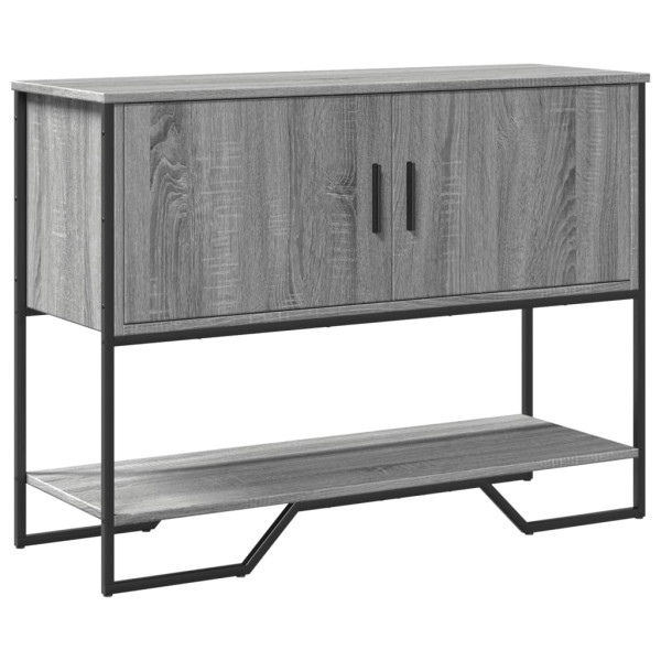 Mesa consola madera de ingeniería gris Sonoma 100x35x74.5 cm D