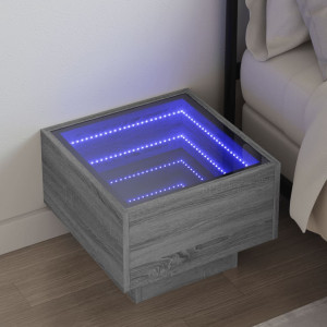 Mesa central com Infinity Luz de LED Sonoma 40x40x30 cm D