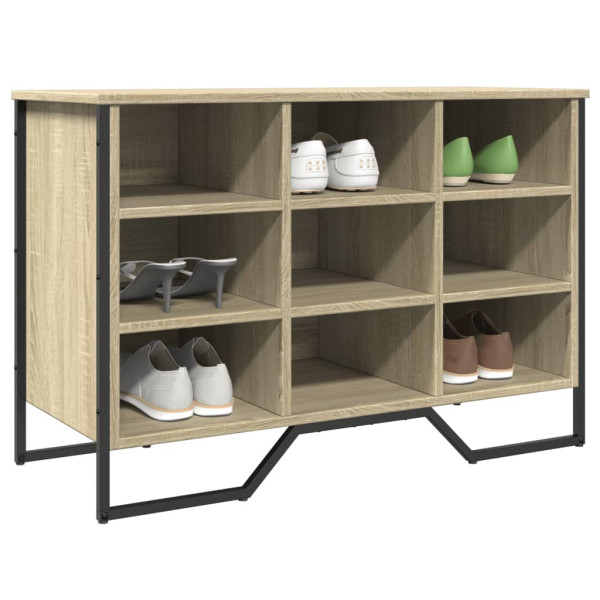 Zapatero de madera de ingeniería roble Sonoma 90x38x61.5 cm D