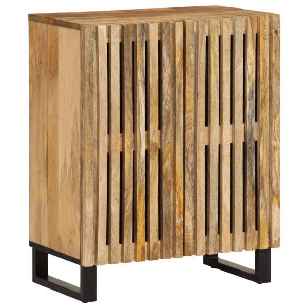 Aparador de madera maciza de mango rugosa 60x34x75 cm D