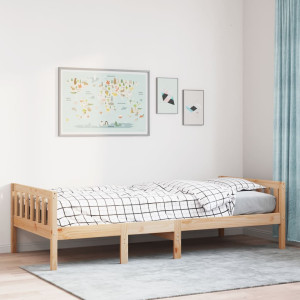 Cama para niños sin colchón madera maciza de pino 80x200 cm D