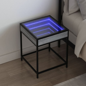 Mesa central com Infinity Luz de LED Sonoma 40x40x51 cm D