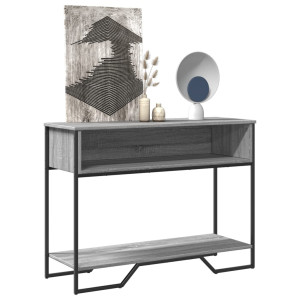 Console de mesa madeira de engenharia cinza Sonoma 100x35x74.5 cm D