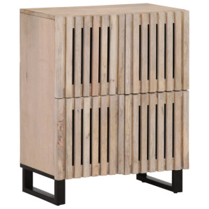 Aparador de madera maciza de mango 60x34x75 cm D