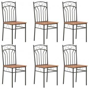 Cadeiras de jantar 6 unidades MDF marrom D