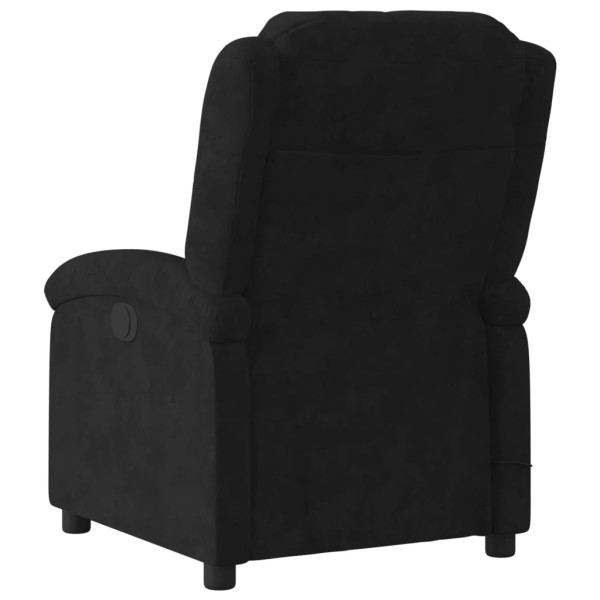 Sillón reclinable de terciopelo negro M 5