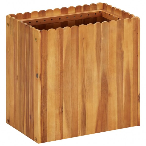 Arriate de madera maciza de acacia 50x30x50 cm D