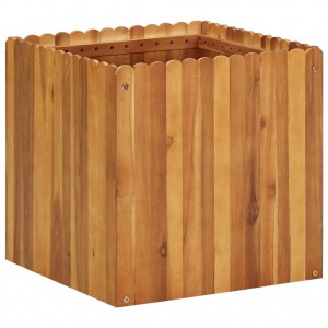 Arriate de madera maciza de acacia 50x50x50 cm D