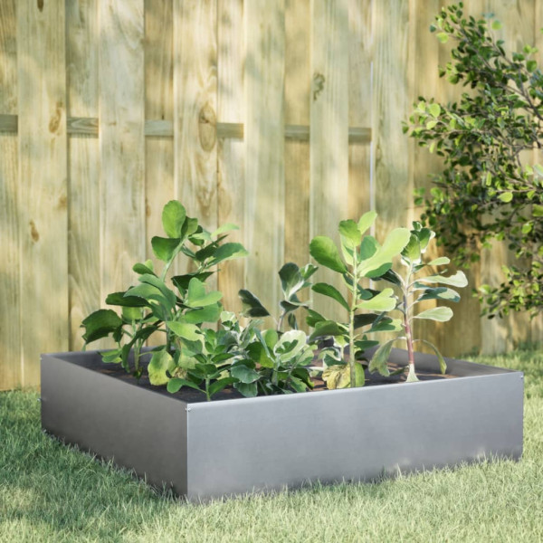 Jardim de aço galvanizado 100x100x25 cm D