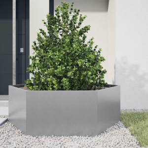 Jardim hexagonal aço galvanizado 138x120x45 cm D