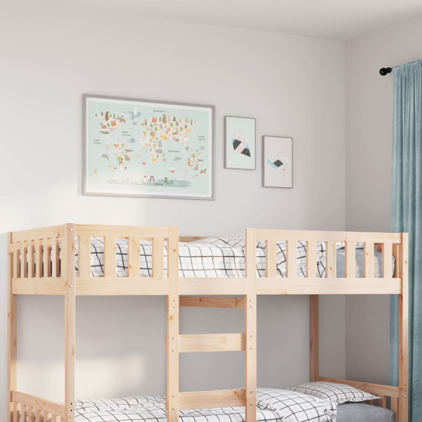 Cama para niños sin colchón madera maciza de pino 80x200 cm D