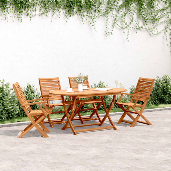 Sillas de jardín plegables 4 uds madera acacia 57x66x95 cm D