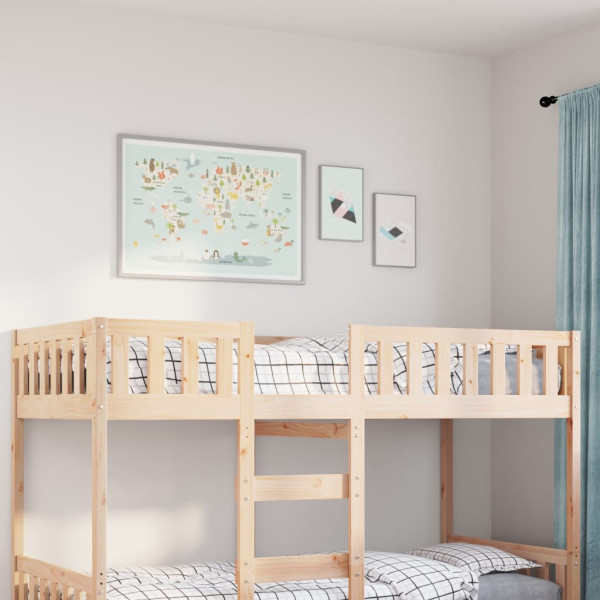 Cama para niños sin colchón madera maciza de pino 90x190 cm D