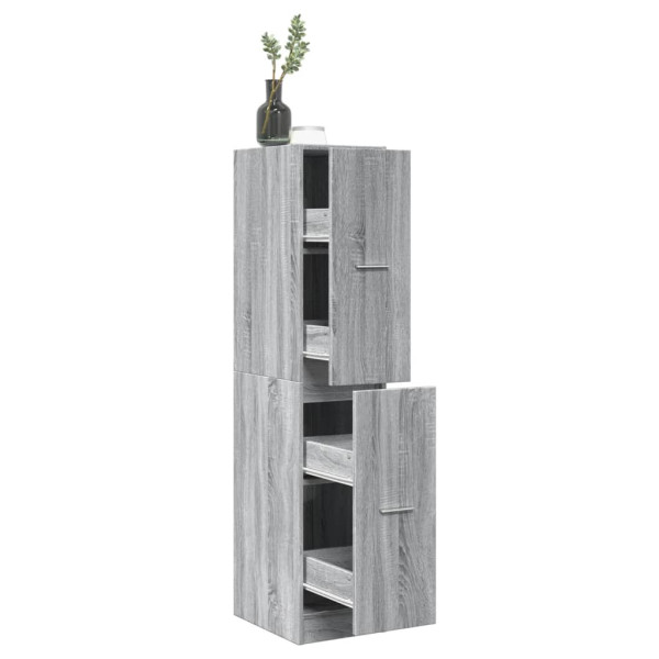 Armario botiquín madera ingeniería gris Sonoma 30x41x144.5 cm D