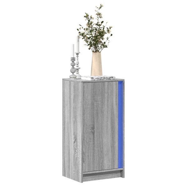 Aparador com LED Grey Engineering Sonoma de madeira 42.5x34x85 cm D