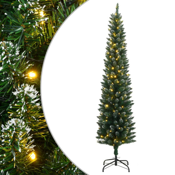 Árbol de Navidad artificial estrecho 150 LEDs 150 cm D