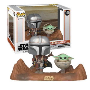 Funko pop estrela guerras o mandalorian o mandalorian & bebê yoda D