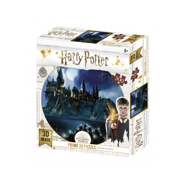 Quebra-cabeça 3D lenticular de Harry Potter Hogwarts com 500 peças D