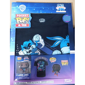 Pop & tee space jam looney tunes lebron james funko + camiseta talla s D