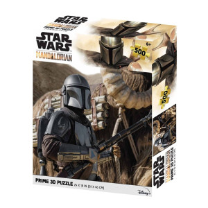 Puzle lenticular prime 3d 500 peças o mandalorian o mandaloriano 500 peças D