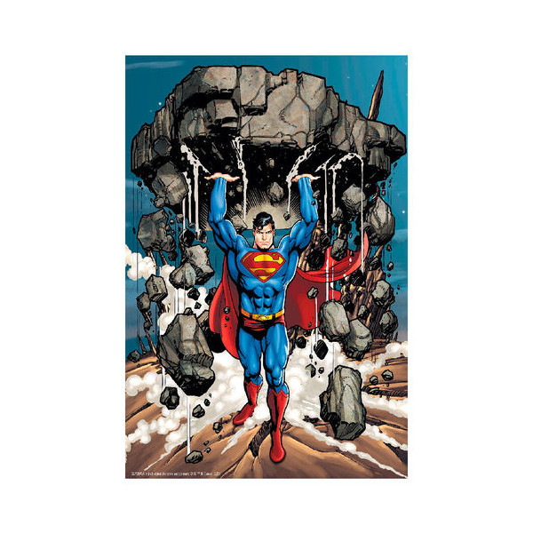 DC Comics Superman Raising Rubble 3D Lenticular Puzzle 300 peças D