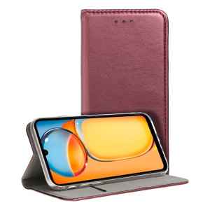 Funda COOL Flip Cover para Xiaomi Redmi 13C / 13C 5G / Poco C65 Liso Burgundy D