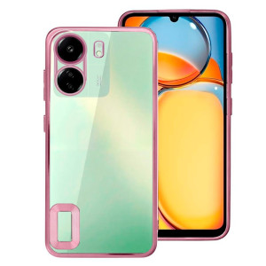 Carcasa COOL para Xiaomi Redmi 13C / 13C 5G / Poco C65 Borde Metalizado (Rosa) D