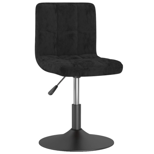 Silla de comedor giratoria de terciopelo negro D