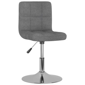 Silla de comedor giratoria tela gris claro D