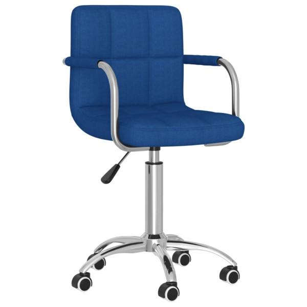 Silla de comedor giratoria tela azul D