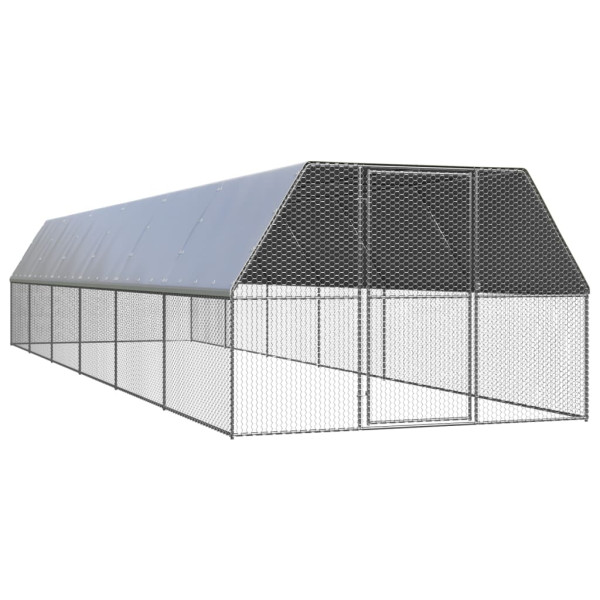 Jaula gallinero de acero galvanizado 3x12x2 m D