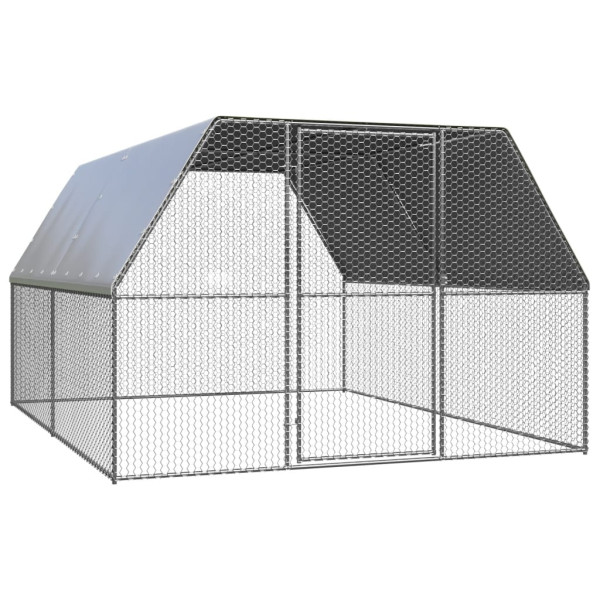 Jaula gallinero de acero galvanizado 3x4x2 m D