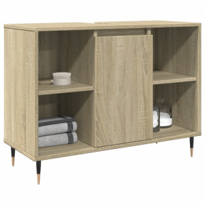 Mueble de baño madera de ingeniería roble Sonoma 80x33x60 cm D