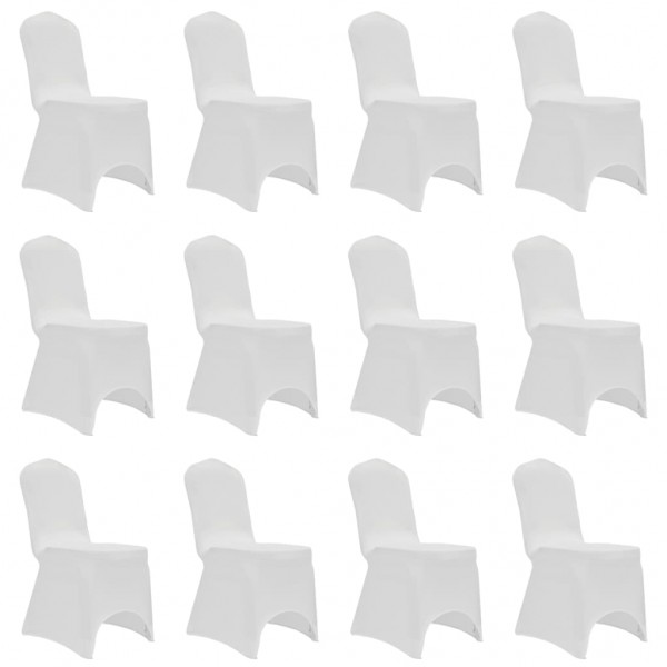Capa elástica para cadeira 12 unidades branca D
