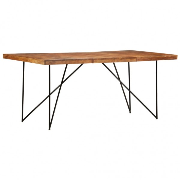 Mesa de comedor de madera maciza de acacia 180x90x76 cm D