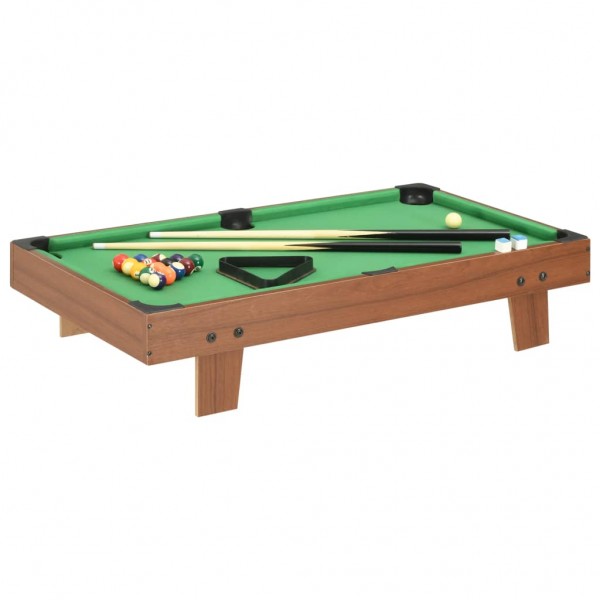 Mini mesa de billar marrón y verde 92x52x19 cm D
