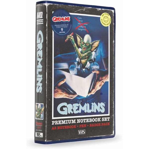 Conjunto de papelada vhs sd Brinquedos Gremlins freeta chapas y boligrafo D