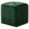 Pufe 2 pcs 30x30x30 cm veludo verde 2