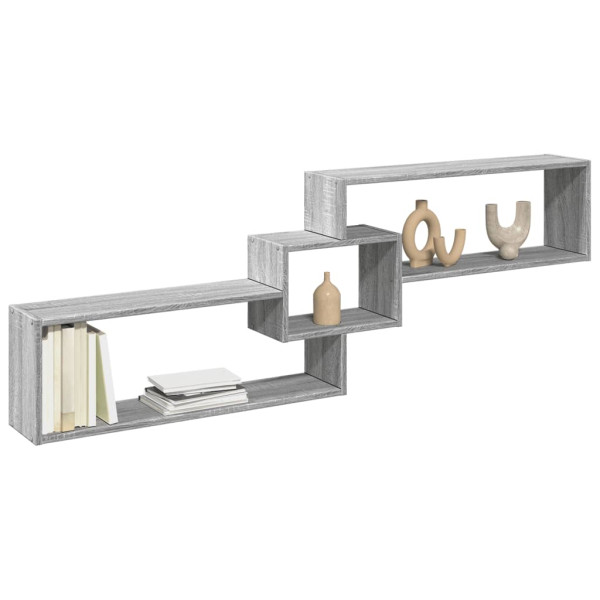 Armario de pared madera de ingeniería gris Sonoma 158x18x53 cm D