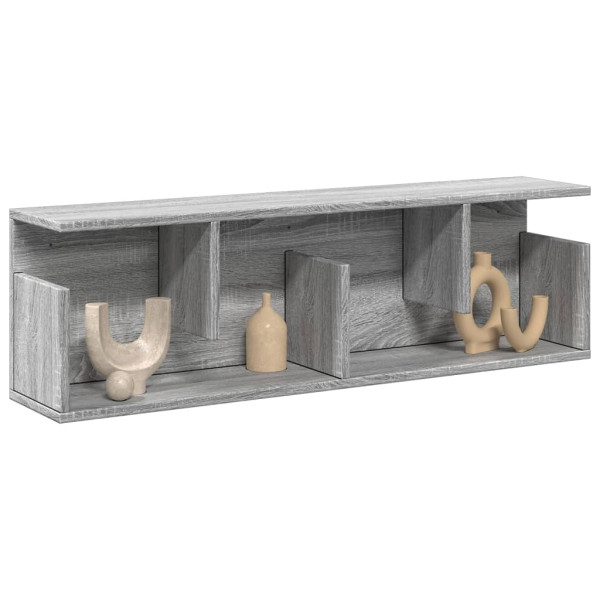 Armario de pared madera de ingeniería gris Sonoma 100x20x30 cm D