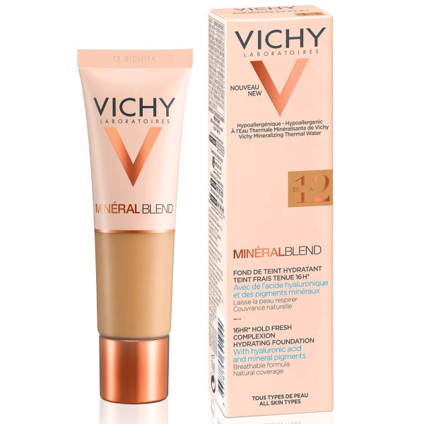 Base de maquiagem fluida Vichy Mineralblend No. 12 Sienna 30 ml D