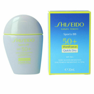 Protector Solar con Color Shiseido WetForce Quick Dry Sports Dark SPF50+ Spf 50 Dark (30 ml) D