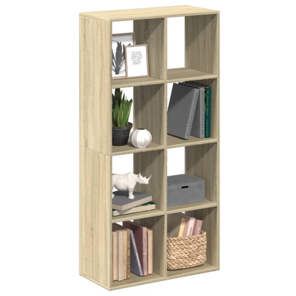 Librería divisor madera ingeniería roble Sonoma 69.5x29x137.5cm D