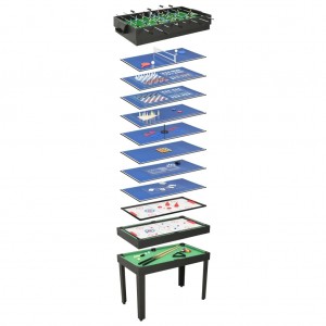 Tabela multi-jogo 15 em 1 preto 121x61x82 cm D