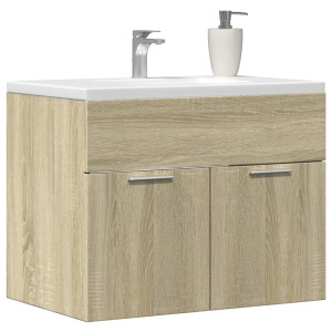 Armario para lavabo contrachapada color roble 60x38.5x46 cm D