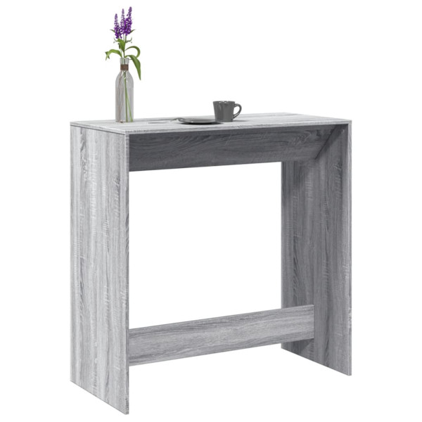 Mesa alta de bar madera ingeniería gris Sonoma 102x50x103.5 cm D